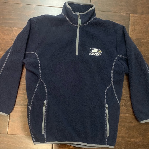Antigua Jackets & Blazers - Women’s Antigua Georgia Southern Blue 1/4 Zip Pullover-Size Large.